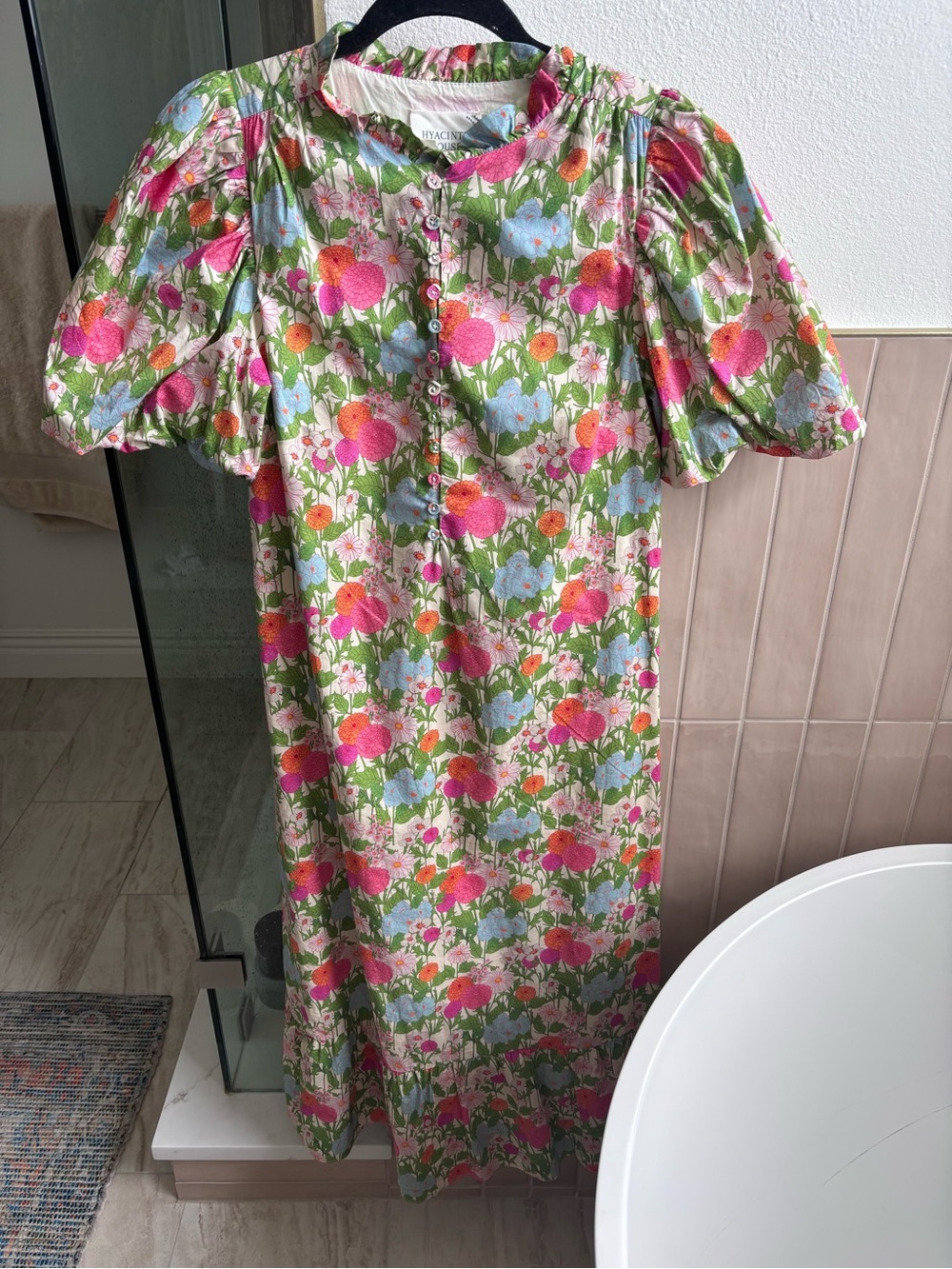 HYACINTH HOUSE
Multi Green Begonia Floral Louisa Maxi Dress Sz S - Picture 5 of 6